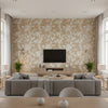 Marlowe Floral Sterling |    Ralph Lauren - Living Room Visualization (AI-generated, may not be to scale. Verify pattern scale with product specifications.)