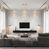 Mother of Pearl Mosaic - Natural Pearl | Maya Romanoff - Living Room Visualization (AI-generated, may not be to scale. Verify pattern scale with product specifications.)