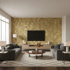Mother of Pearl - Patina Abalone | Maya Romanoff - Living Room Visualization (AI-generated, may not be to scale. Verify pattern scale with product specifications.)