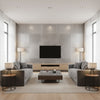 Precious Metals - Aluminum | Maya Romanoff - Living Room Visualization (AI-generated, may not be to scale. Verify pattern scale with product specifications.)