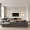 Duo Abacá Atmosphere | Romo - Living Room Visualization (AI-generated, may not be to scale. Verify pattern scale with product specifications.)