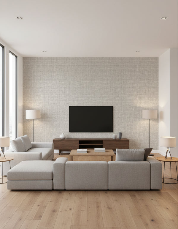 Huri Wallcovering - Grey | Ronald Redding