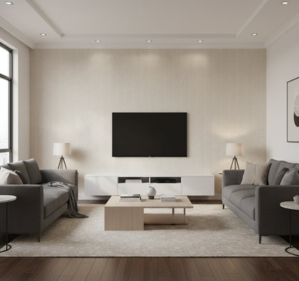 Regent Wallcovering - Soft Beige | Ronald Redding