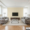 Newport Stripe | Schumacher - Living Room Visualization (AI-generated, may not be to scale. Verify pattern scale with product specifications.)