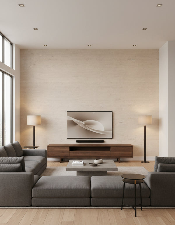 Maguey Grey and Taupe Sisal Wallcovering - Grey and Taupe | Ronald Redding