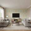 P2017100.540.0 | Kravet - Living Room Visualization (AI-generated, may not be to scale. Verify pattern scale with product specifications.)