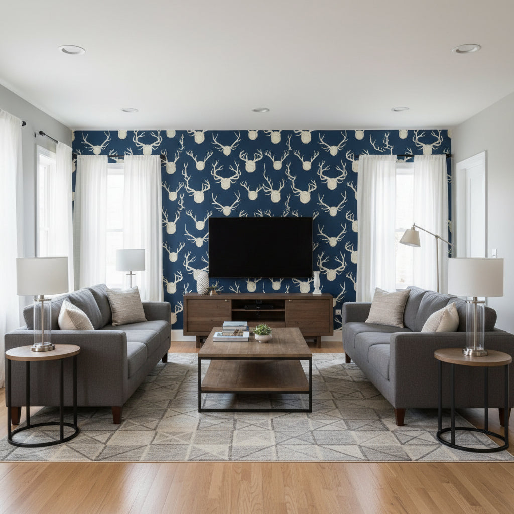 P2017102.50.0 | Kravet - Living Room Visualization (AI-generated, may not be to scale. Verify pattern scale with product specifications.)