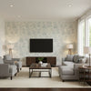P2018106.153.0 | Kravet - Living Room Visualization (AI-generated, may not be to scale. Verify pattern scale with product specifications.)
