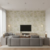 P2018106.33.0 | Kravet - Living Room Visualization (AI-generated, may not be to scale. Verify pattern scale with product specifications.)