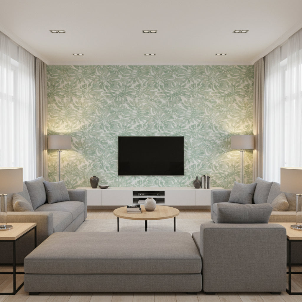 P2020106.13.0 | Kravet - Living Room Visualization (AI-generated, may not be to scale. Verify pattern scale with product specifications.)
