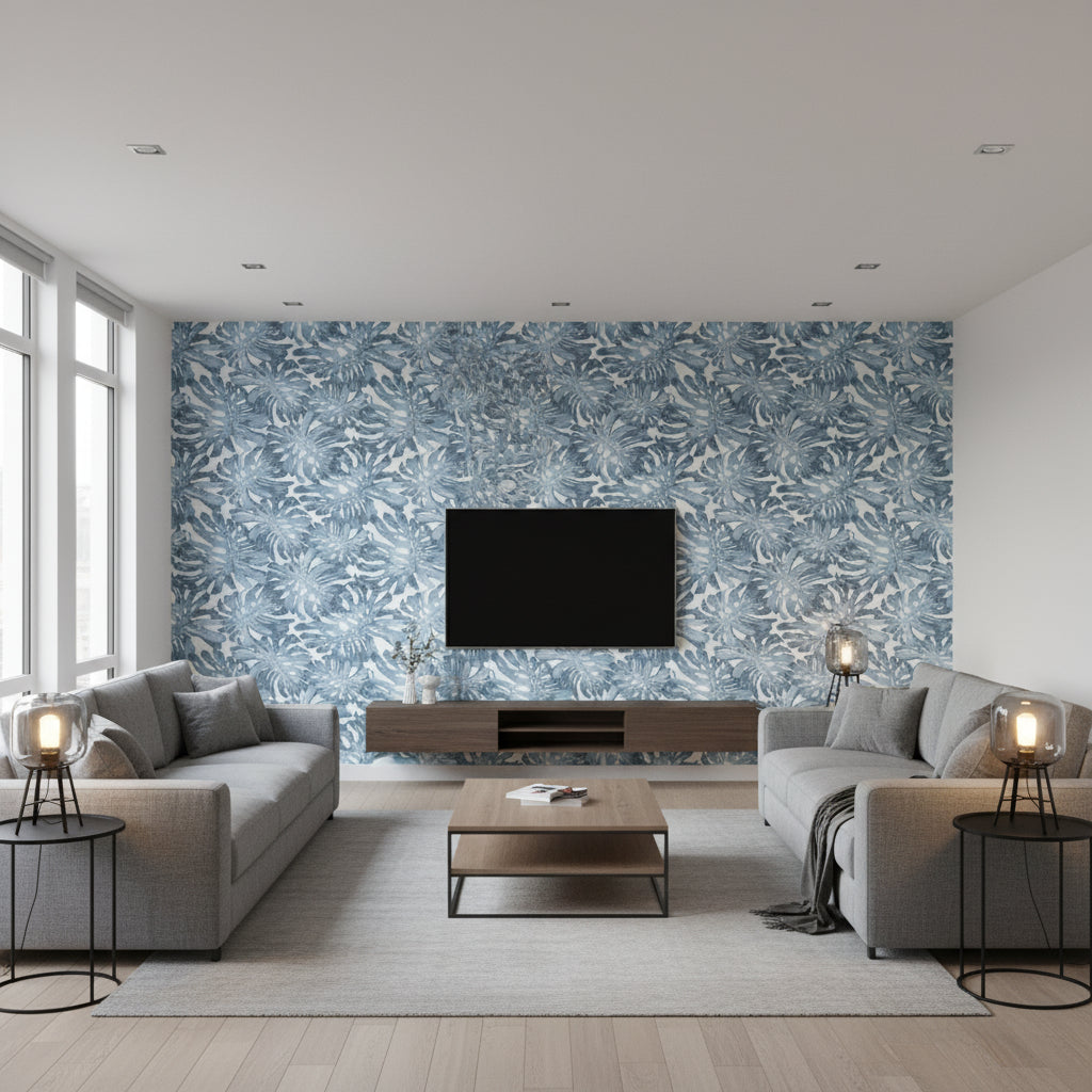 P2020106.505.0 | Kravet - Living Room Visualization (AI-generated, may not be to scale. Verify pattern scale with product specifications.)