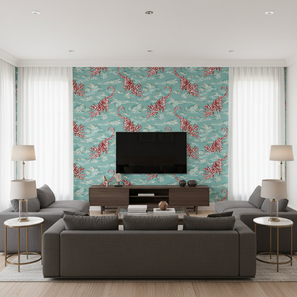 P2020107.1394.0 | Kravet - Living Room Visualization (AI-generated, may not be to scale. Verify pattern scale with product specifications.)