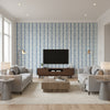 P2020113.155.0 | Kravet - Living Room Visualization (AI-generated, may not be to scale. Verify pattern scale with product specifications.)