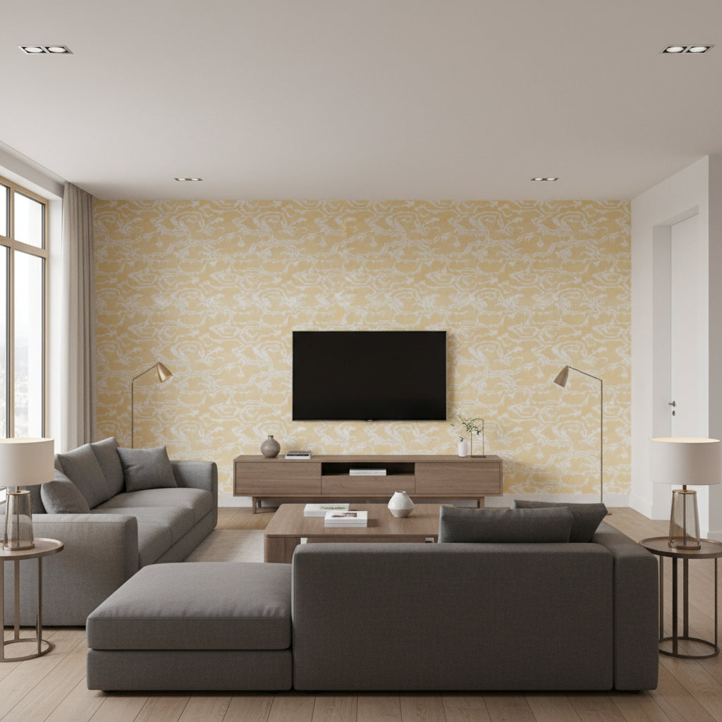 P2022110.1640.0 | Kravet - Living Room Visualization (AI-generated, may not be to scale. Verify pattern scale with product specifications.)