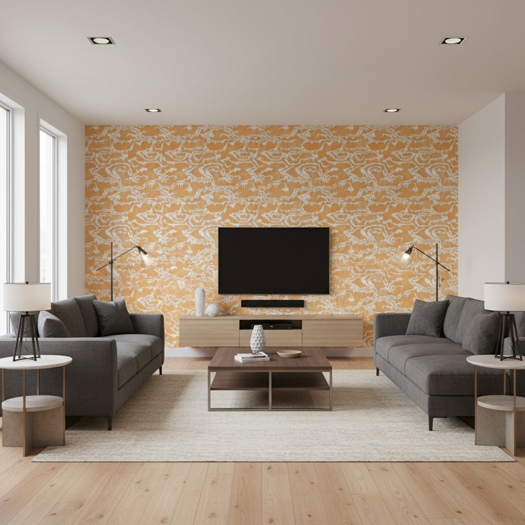 P2022110.46.0 | Kravet - Living Room Visualization (AI-generated, may not be to scale. Verify pattern scale with product specifications.)