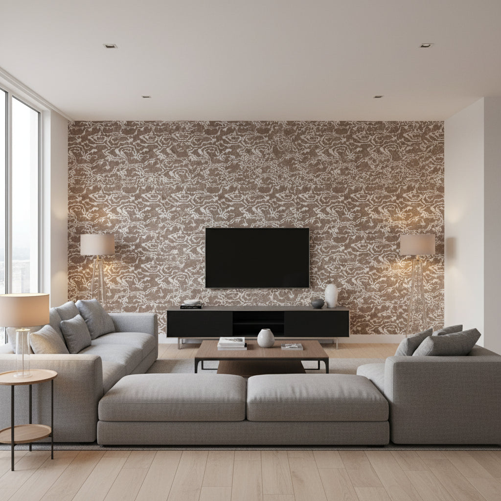 P2022110.616.0 | Kravet - Living Room Visualization (AI-generated, may not be to scale. Verify pattern scale with product specifications.)