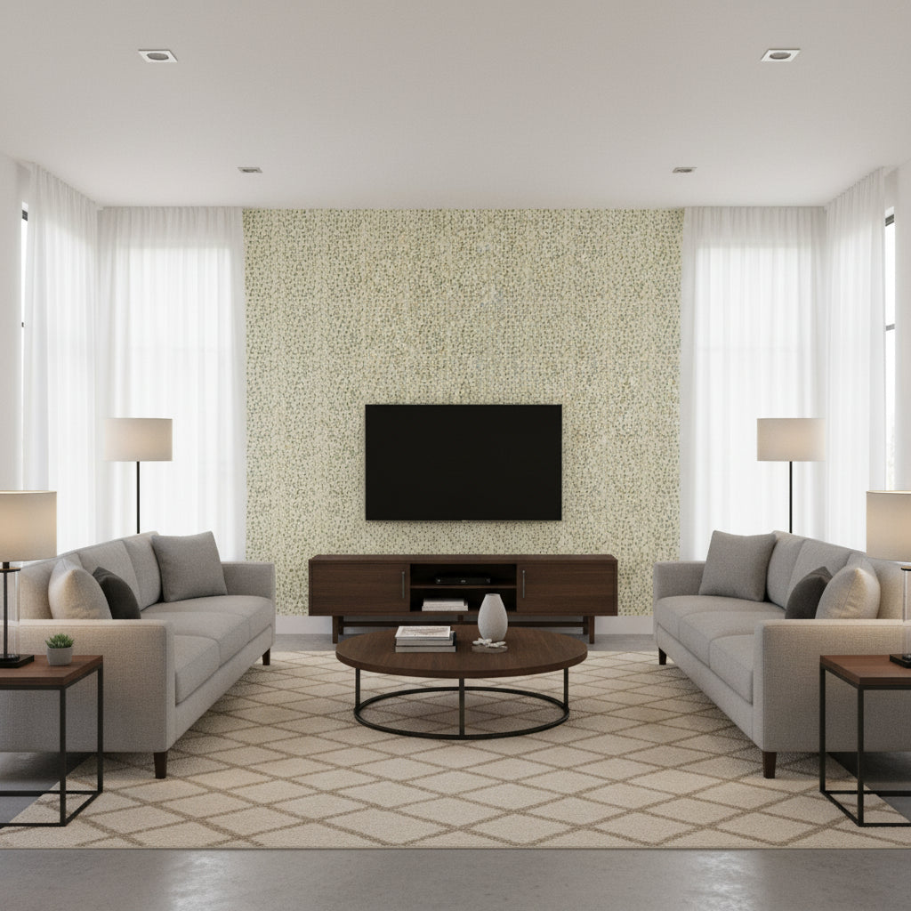 P8012138.3.0 | Kravet - Living Room Visualization (AI-generated, may not be to scale. Verify pattern scale with product specifications.)