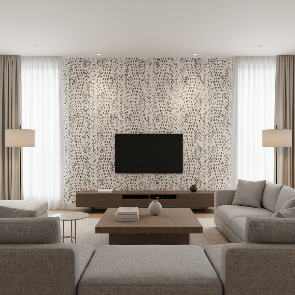 P8012138.8.0 | Kravet - Living Room Visualization (AI-generated, may not be to scale. Verify pattern scale with product specifications.)