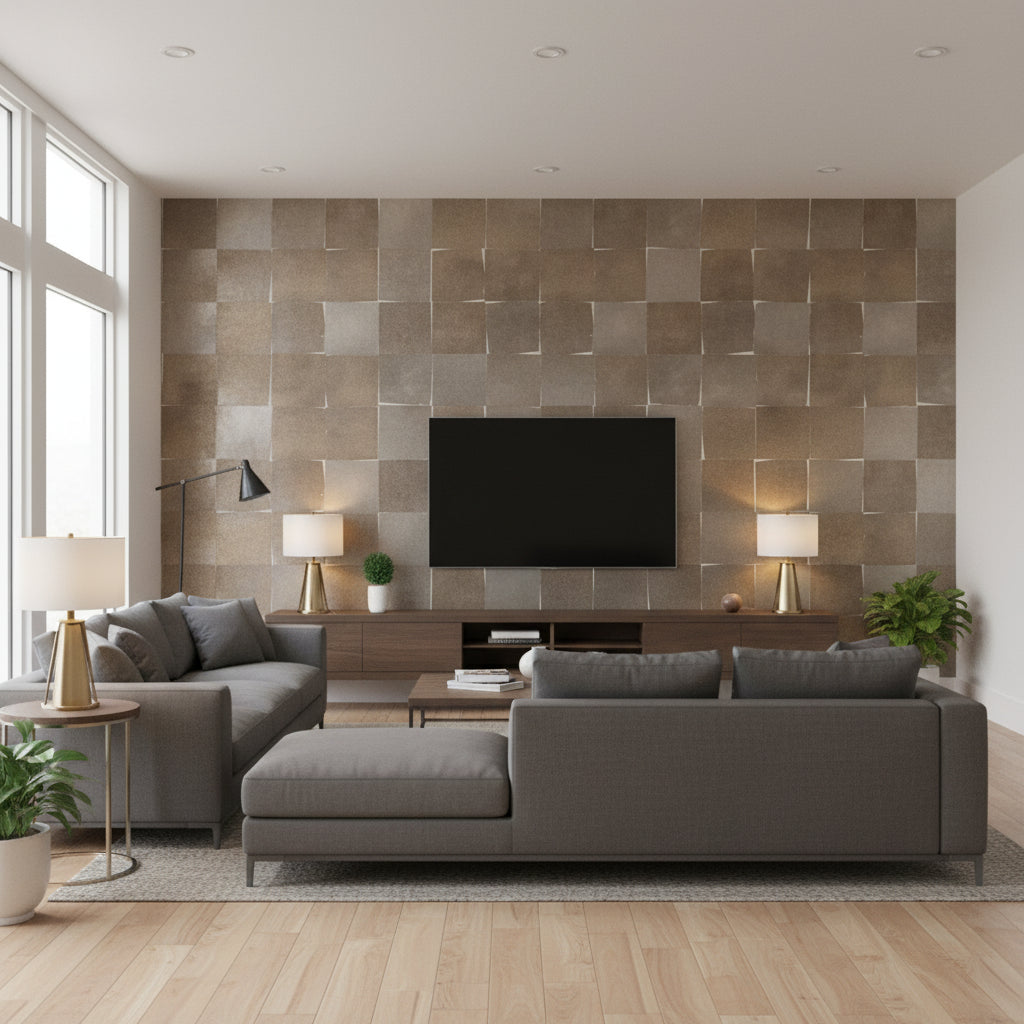P8015120.411.0 | Kravet - Living Room Visualization (AI-generated, may not be to scale. Verify pattern scale with product specifications.)