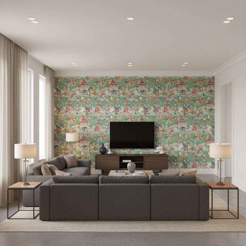 P8019102.133.0 | Kravet - Living Room Visualization (AI-generated, may not be to scale. Verify pattern scale with product specifications.)