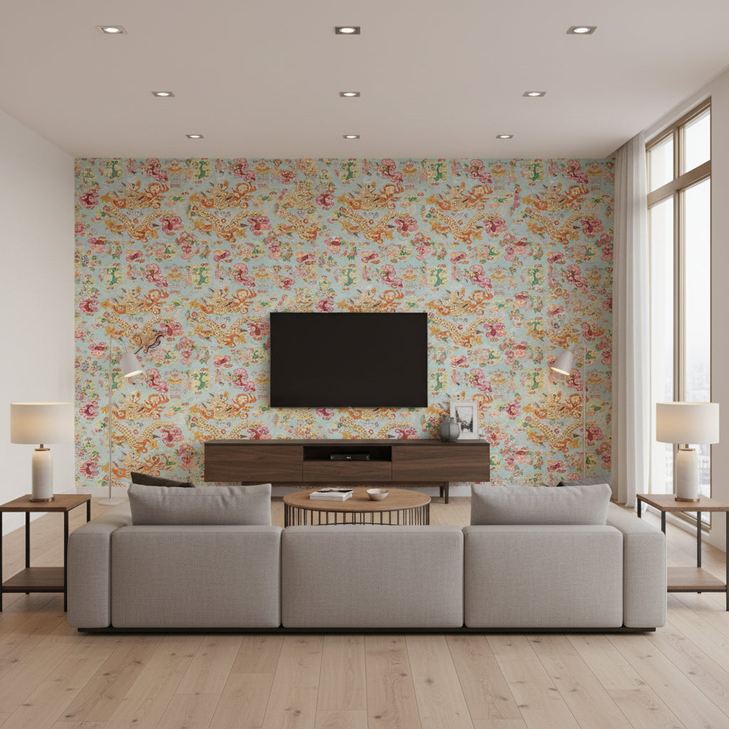 P8019113.137.0 | Kravet - Living Room Visualization (AI-generated, may not be to scale. Verify pattern scale with product specifications.)