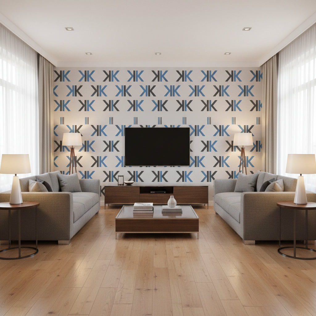 P8020104.55.0 | Kravet - Living Room Visualization (AI-generated, may not be to scale. Verify pattern scale with product specifications.)