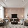 Porto Deco Rosé Reserve | Maya Romanoff - Living Room Visualization (AI-generated, may not be to scale. Verify pattern scale with product specifications.)