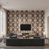Porto Elo - Labrusca Linen | Maya Romanoff - Living Room Visualization (AI-generated, may not be to scale. Verify pattern scale with product specifications.)