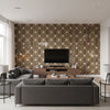 Porto Elo - Green Grenache | Maya Romanoff - Living Room Visualization (AI-generated, may not be to scale. Verify pattern scale with product specifications.)