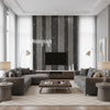 Porto Lino Syrah Slate | Maya Romanoff - Living Room Visualization (AI-generated, may not be to scale. Verify pattern scale with product specifications.)