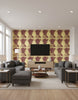 Puget's Pineapple - Living Room Visualization (AI-generated, may not be to scale. Verify pattern scale with product specifications.)