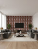 Puget's Pineapple - Living Room Visualization (AI-generated, may not be to scale. Verify pattern scale with product specifications.)