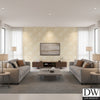 Rebun Island Lattice Trellis | Architectural Wallcoverings - Living Room Visualization (AI-generated, may not be to scale. Verify pattern scale with product specifications.)