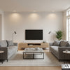 Richard Paintable Supaglypta | Jeffrey Stevens - Living Room Visualization (AI-generated, may not be to scale. Verify pattern scale with product specifications.)