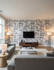 Route 66 Car Wallcovering - Living Room Visualization (AI-generated, may not be to scale. Verify pattern scale with product specifications.)