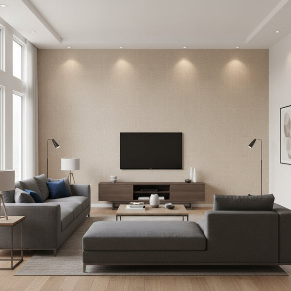 Rugged Linen High Performance Wallcovering - Jute | Ronald Redding