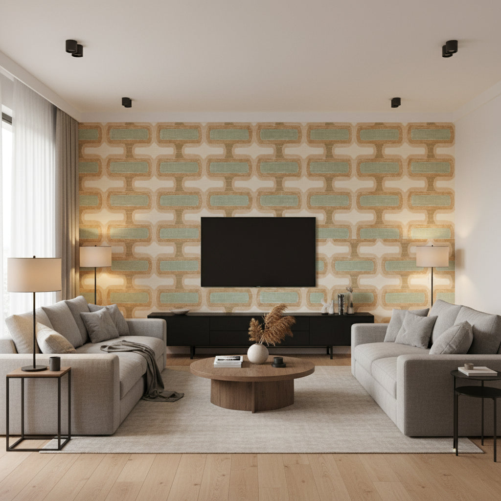 Rythme Songe De Garrigue | Elitis - Living Room Visualization (AI-generated, may not be to scale. Verify pattern scale with product specifications.)