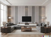 Scalamanca Stripe - Living Room Visualization (AI-generated, may not be to scale. Verify pattern scale with product specifications.)