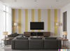 Scalamanca Stripe - Living Room Visualization (AI-generated, may not be to scale. Verify pattern scale with product specifications.)