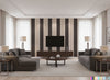 Scalamanca Stripe - Living Room Visualization (AI-generated, may not be to scale. Verify pattern scale with product specifications.)