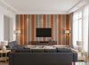 Scalamanca Stripe - Living Room Visualization (AI-generated, may not be to scale. Verify pattern scale with product specifications.)