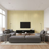 Somerset Strie Willow | Schumacher Wallcovering - Living Room Visualization (AI-generated, may not be to scale. Verify pattern scale with product specifications.)
