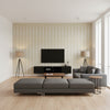 Fern Tree Bone | Schumacher Wallcovering - Living Room Visualization (AI-generated, may not be to scale. Verify pattern scale with product specifications.)