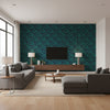 Cirrus Clouds Sisal Plume | Schumacher Wallcovering - Living Room Visualization (AI-generated, may not be to scale. Verify pattern scale with product specifications.)