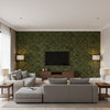 Tortoise Amazon | Schumacher Wallcovering - Living Room Visualization (AI-generated, may not be to scale. Verify pattern scale with product specifications.)