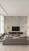 Wallmica - Isfahan | Maya Romanoff - Living Room Visualization (AI-generated, may not be to scale. Verify pattern scale with product specifications.)