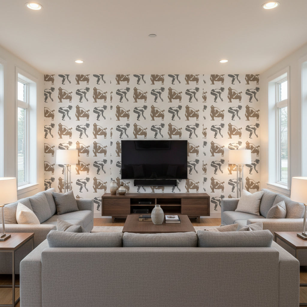 Sumo Classic - Living Room Visualization (AI-generated, may not be to scale. Verify pattern scale with product specifications.)