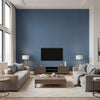 Fine Harvest Midnight Blue Midnight Blue | Thibaut - Living Room Visualization (AI-generated, may not be to scale. Verify pattern scale with product specifications.)