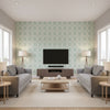 Gilon Aqua Aqua | Thibaut - Living Room Visualization (AI-generated, may not be to scale. Verify pattern scale with product specifications.)