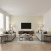 Woolston Beige | Thibaut - Living Room Visualization (AI-generated, may not be to scale. Verify pattern scale with product specifications.)